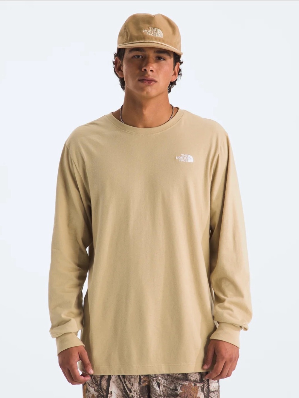 The North Face Men's Beige Long Sleeve Tee